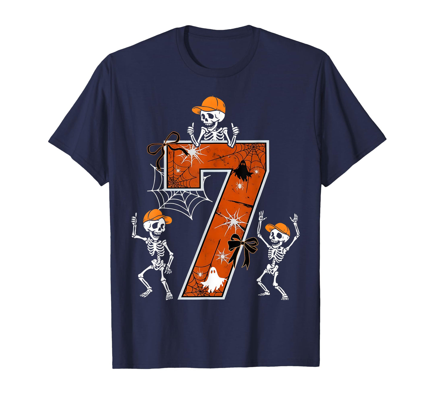 HUGvyn Six Seven Meme 6 7 Halloween Costume Dancing Skeleton T-Shirt
