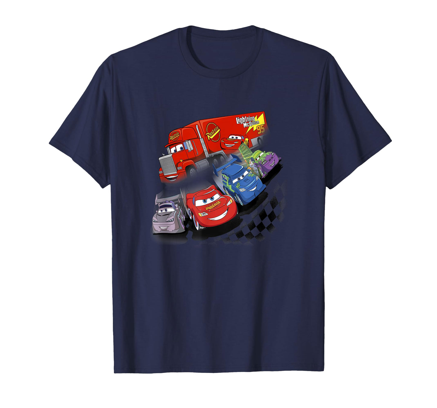 Disney Pixar Cars Mac & Lightning VS Delinquent Road Hazards T-Shirt