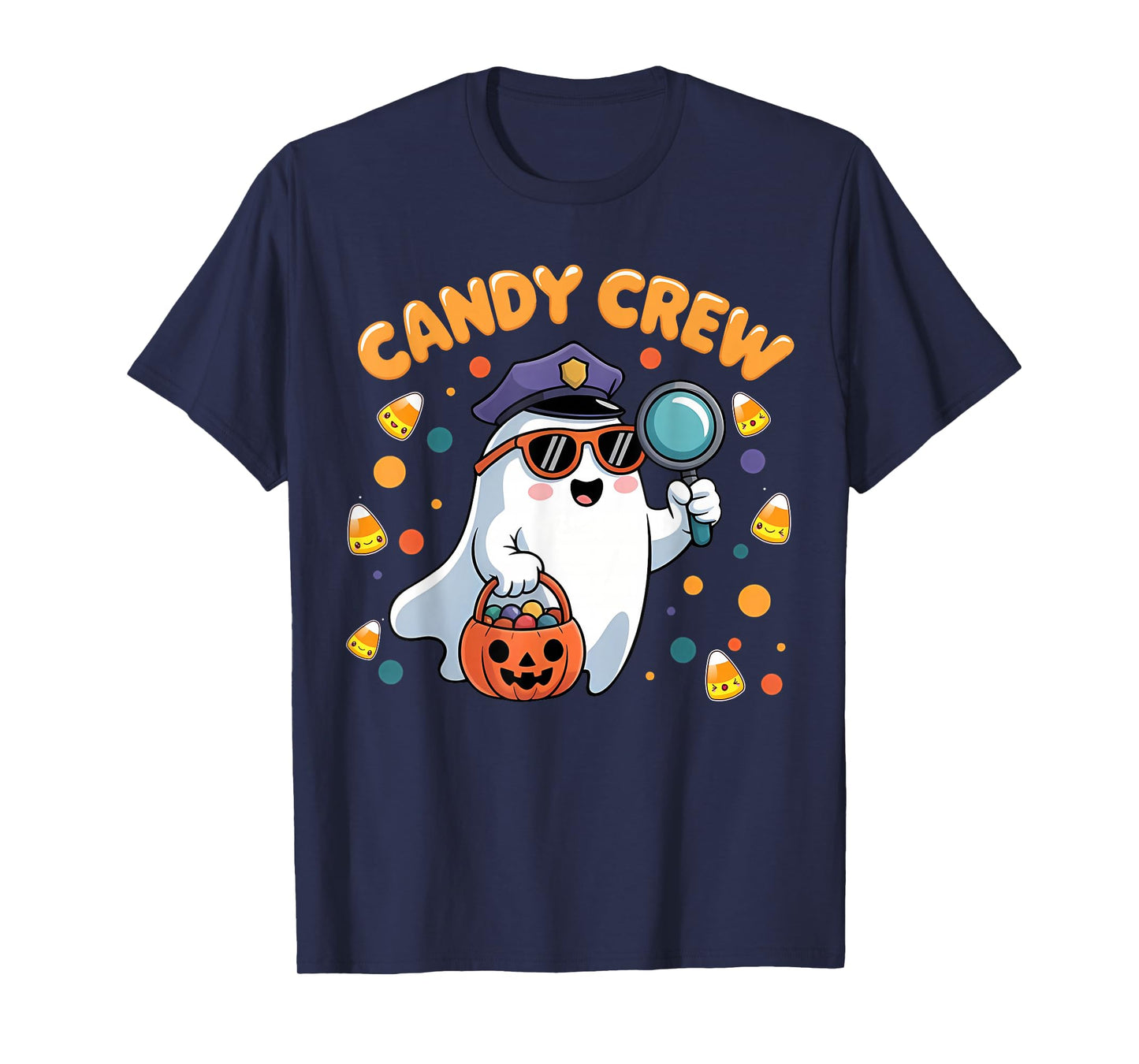 Candy Crew Boo Ghost Halloween Costume Women Girls Kids T-Shirt