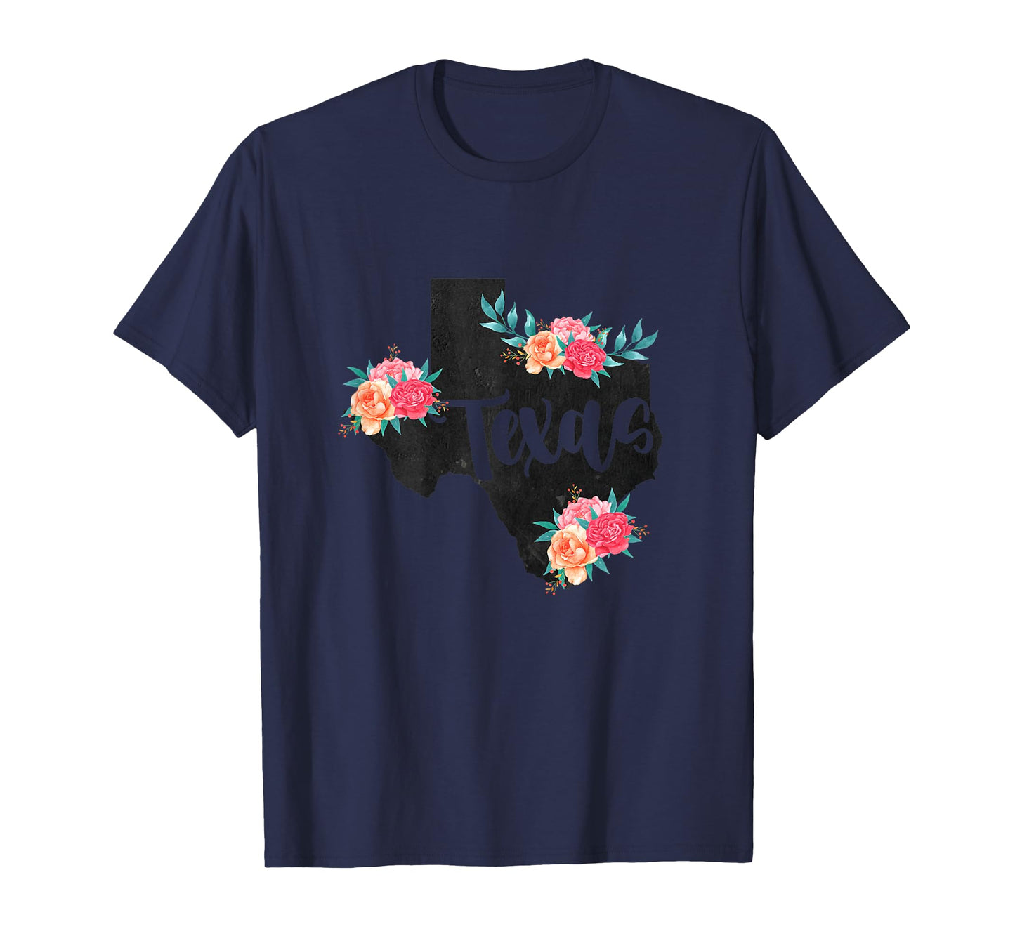 Vintage Texas Home State Map Pride Flowers Retro Rodeo T-Shirt