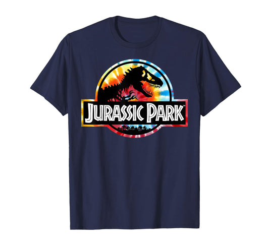 Jurassic Park Tie Dye Circle Logo T-Shirt