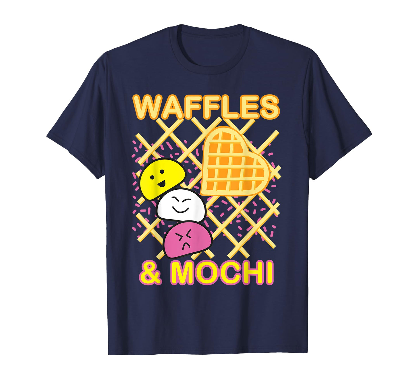 MOCHI and WAFFLES Cute Kawaii Japanese Ice cream Retro 90s Men Women Kids T-Shirt