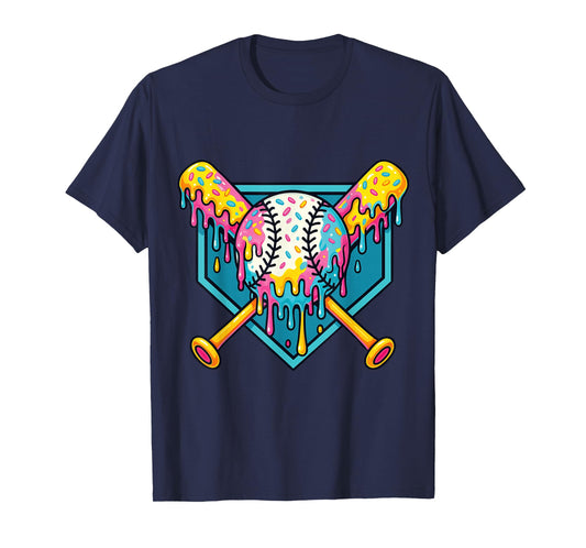 Baseball Respect The Drip Ice Cream Gaming Sport Player T-Shirt