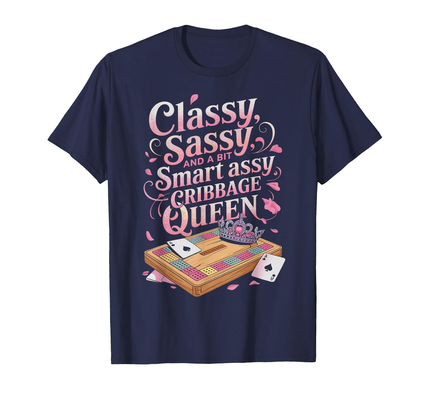 Cribbage Queen Skunked Peg Card Game Board Game Cribbage T-Shirt