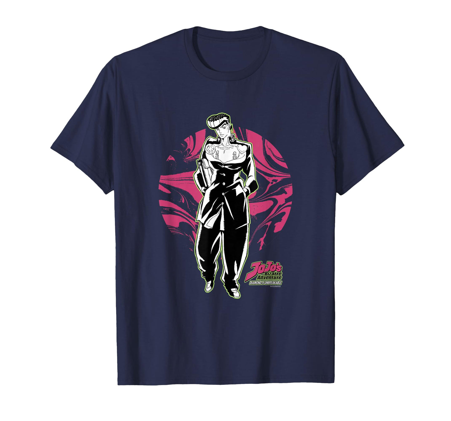 JoJo Part 4 Diamond is Unbreakable Josuke with Circle & Logo T-Shirt