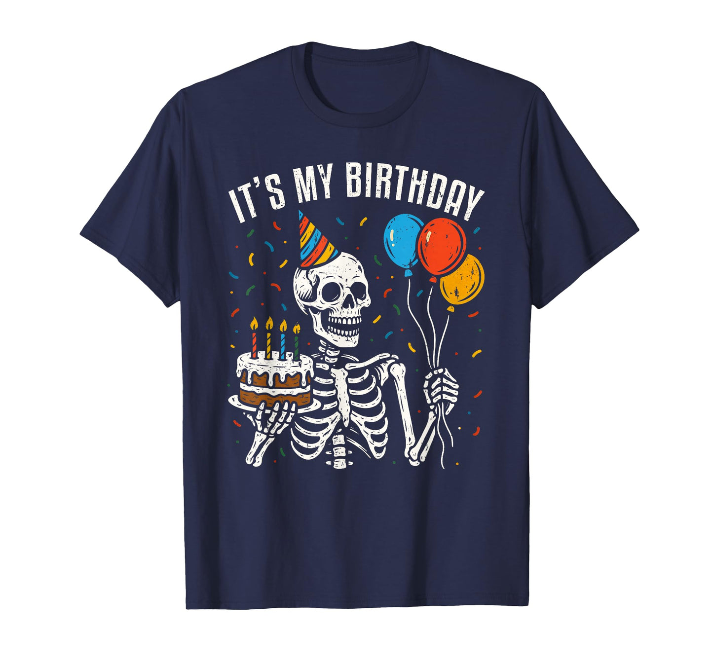 It's My Birthday Skeleton Spooky Halloween Birthday Party T-Shirt