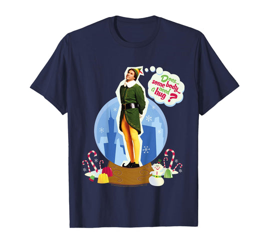 Kids Elf Buddy Do You Need A Hug Text Portrait T-Shirt