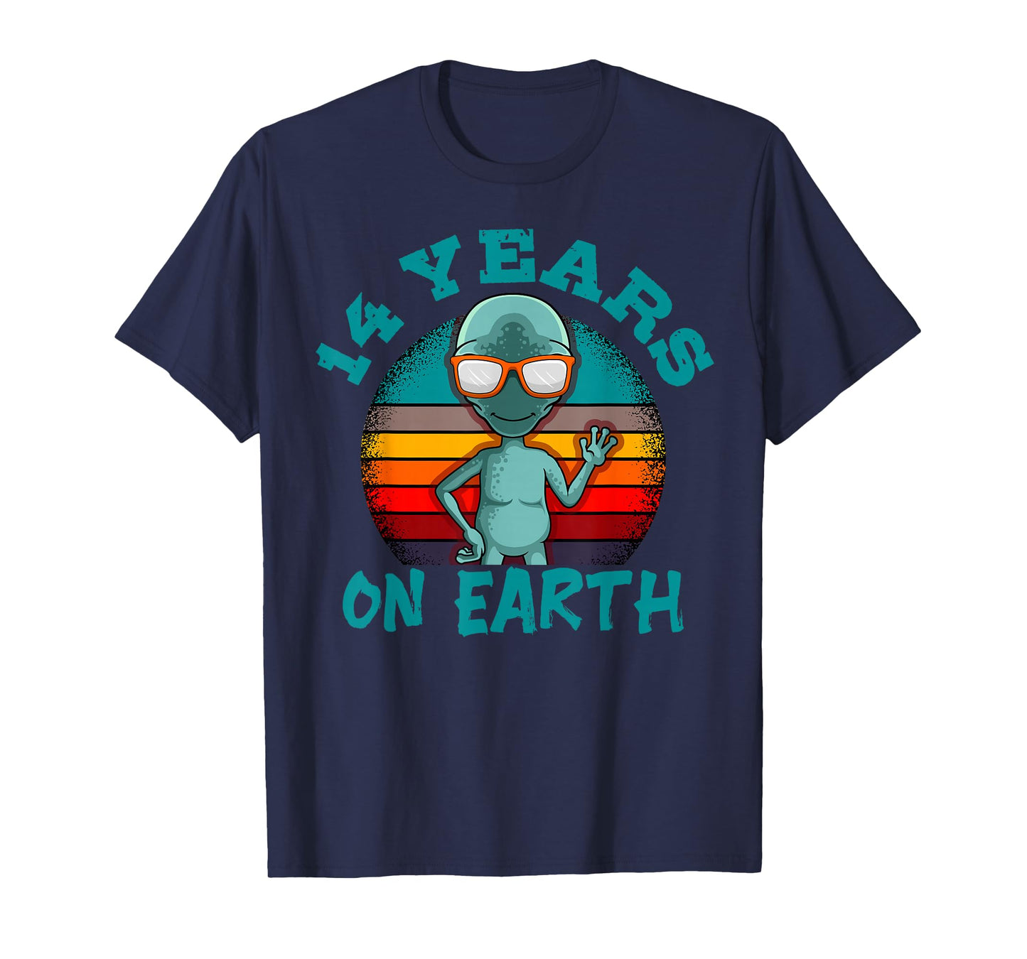 Alien 14th Birthday Party UFO Space Galaxy Traveler Cosmos T-Shirt