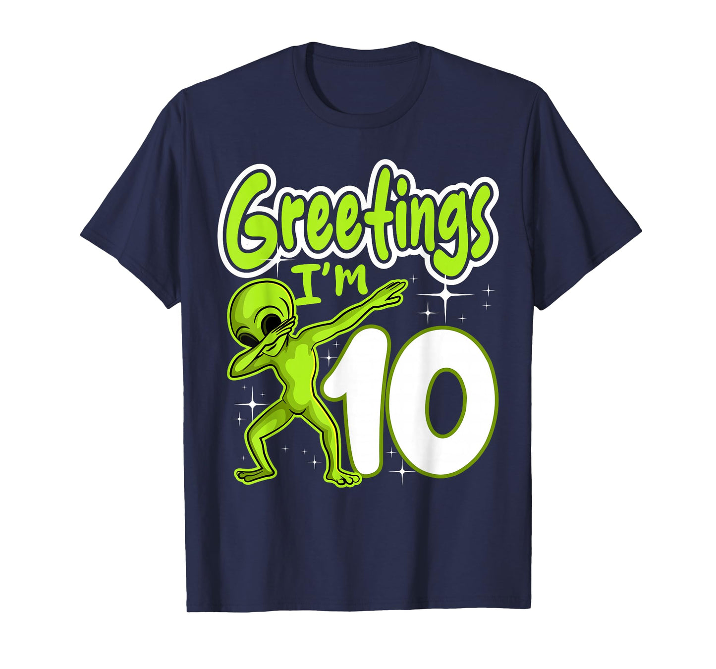 Alien 10th Birthday Dubbing Party Space Galaxy Traveler UFO T-Shirt