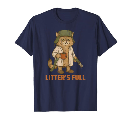 Litter's Full, Christmas Vacation Cat T-Shirt