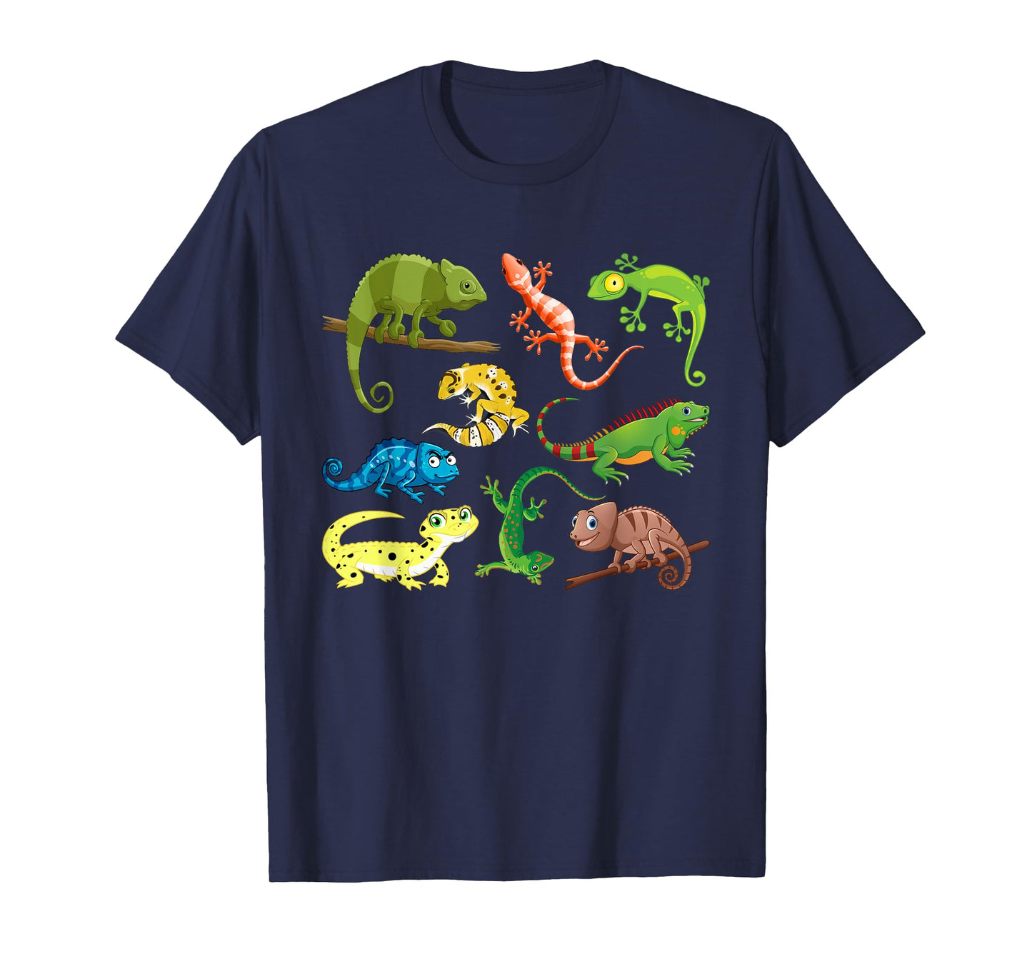 Lizards Collage Reptile Types Of Lizards Cool Lizards Lover T-Shirt