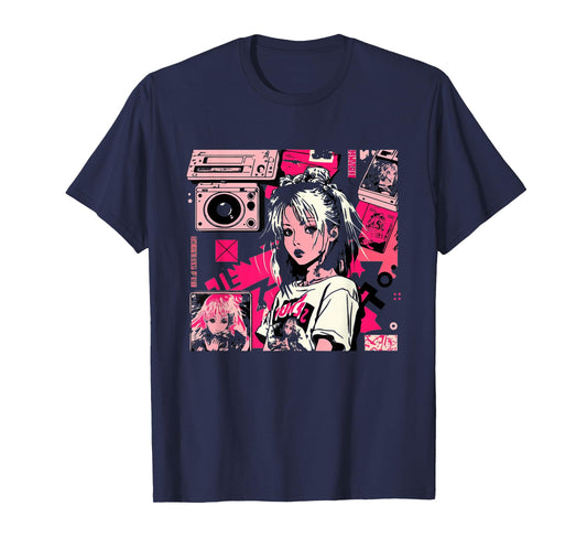Retro Vaporwave Aesthetic 90s EGirl japanese art T-Shirt