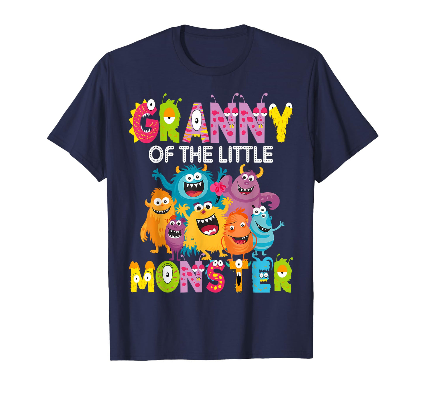 Granny of The Little Monster 1St Birthday Boy Party T-Shirt