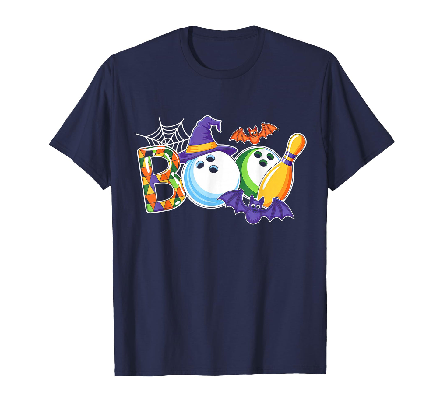 Bowling Boo Creepy Halloween Costume Pumpkin Bowling Lover T-Shirt