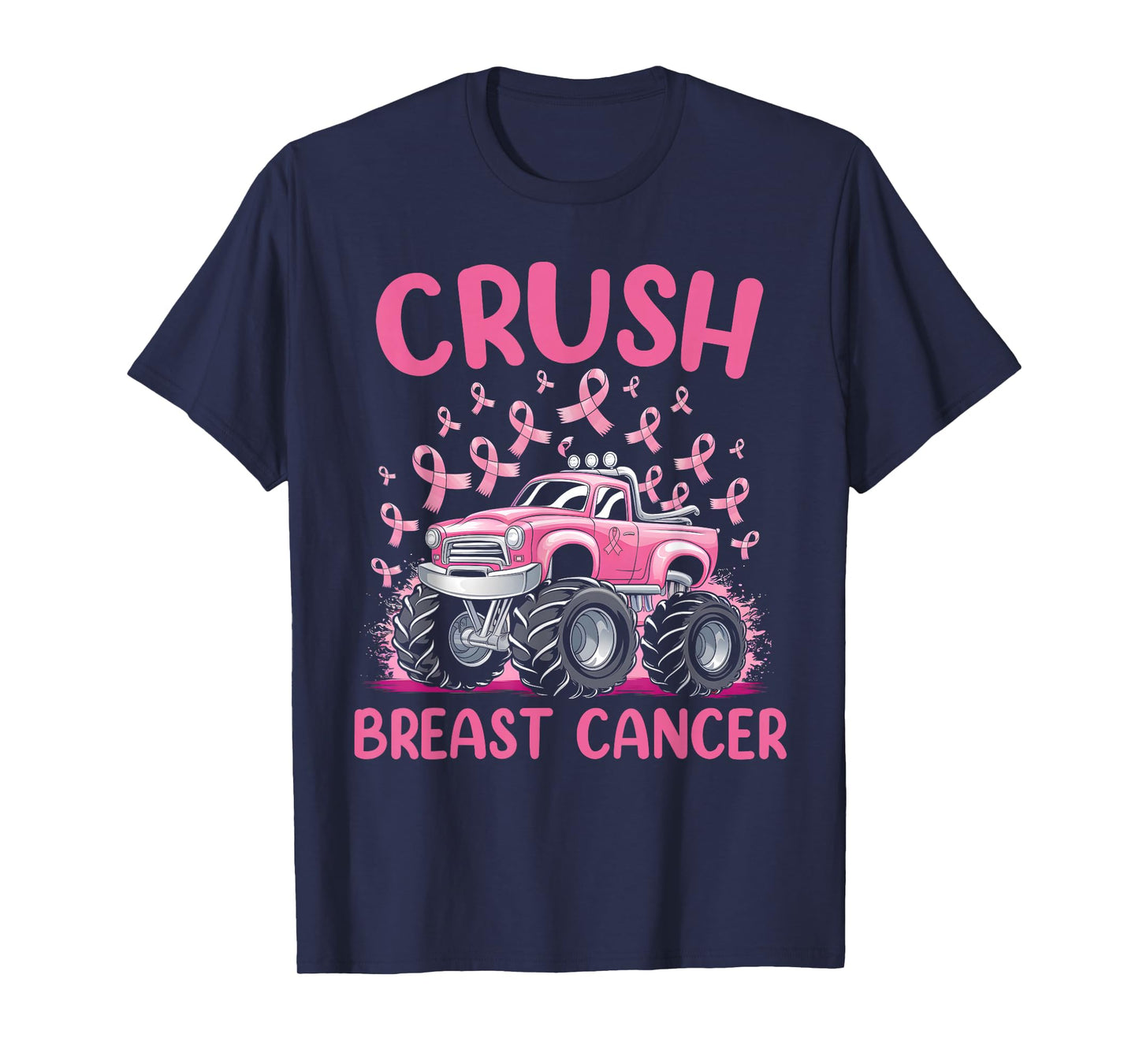 Crush Breast Cancer Awareness Truck pink for kids T-Shirt
