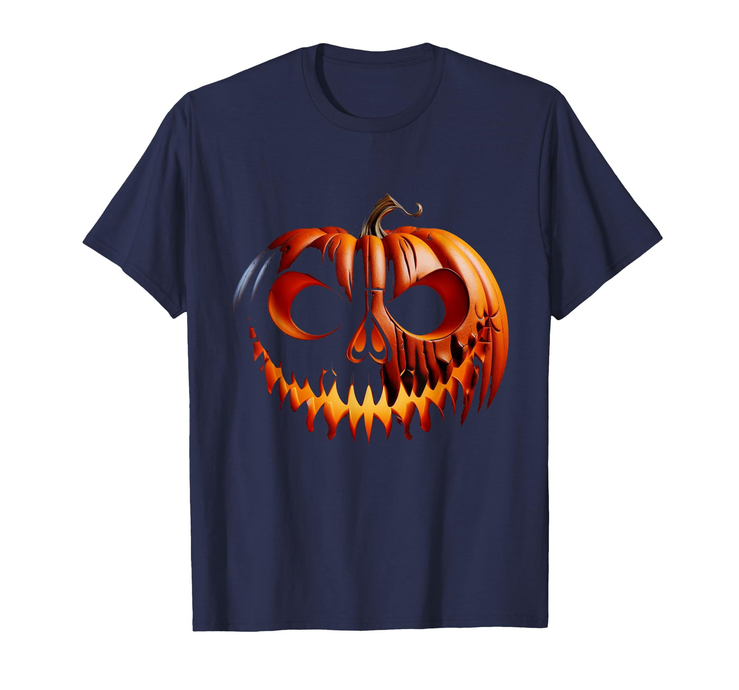 Spooky Pumpkin Face Monster Halloween Costume T-Shirt