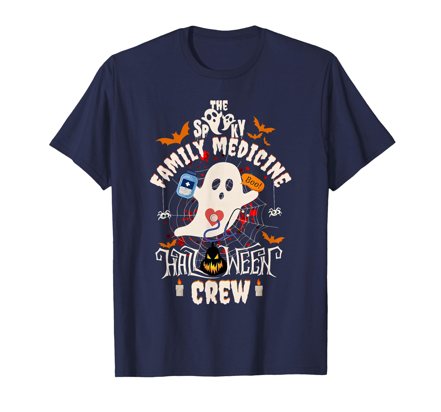 Spooky Family Medicine Halloween Crew Family Doctor CNA MA T-Shirt