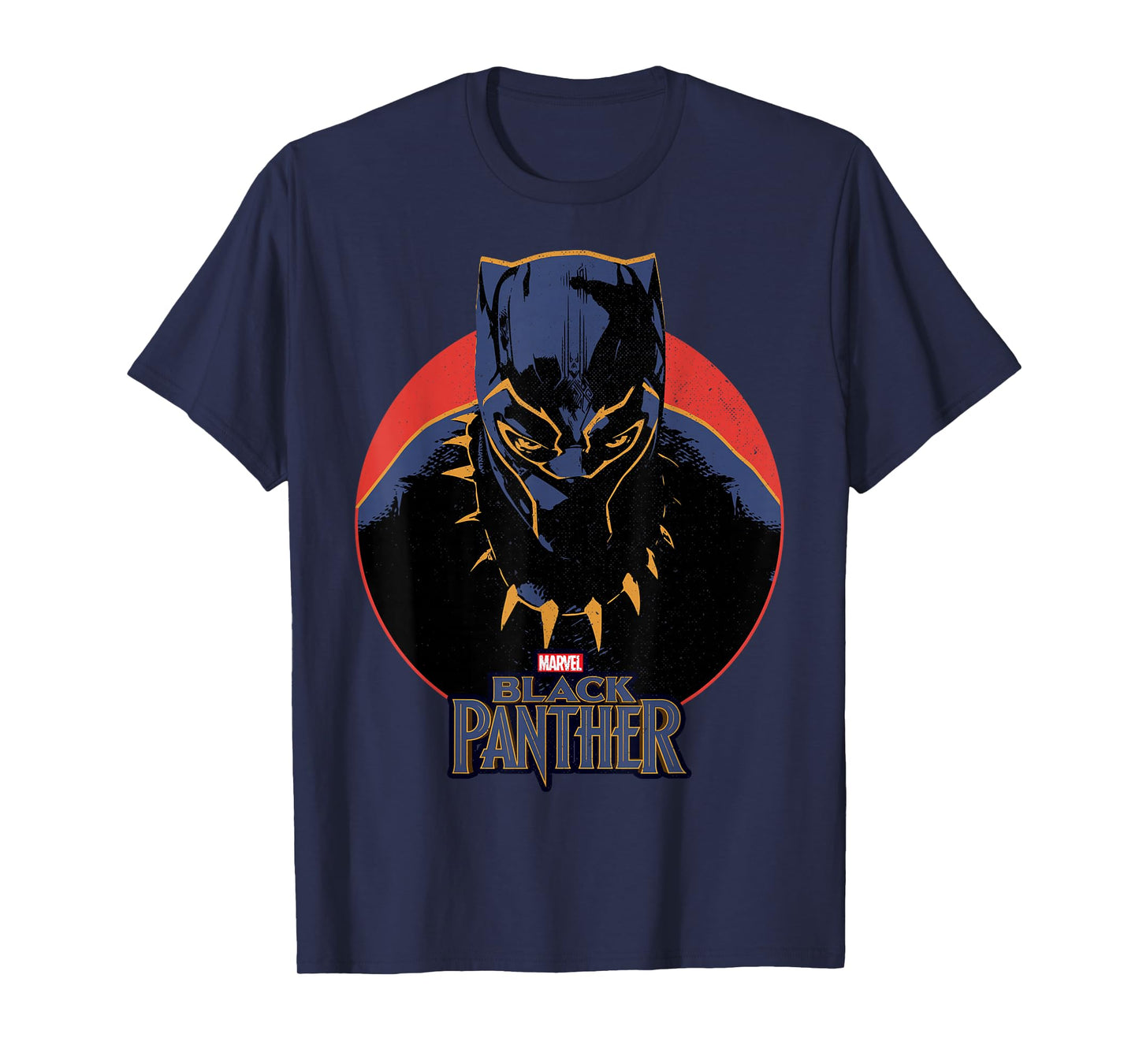 Marvel Black Panther Movie Retro Circle Portrait T-Shirt T-Shirt