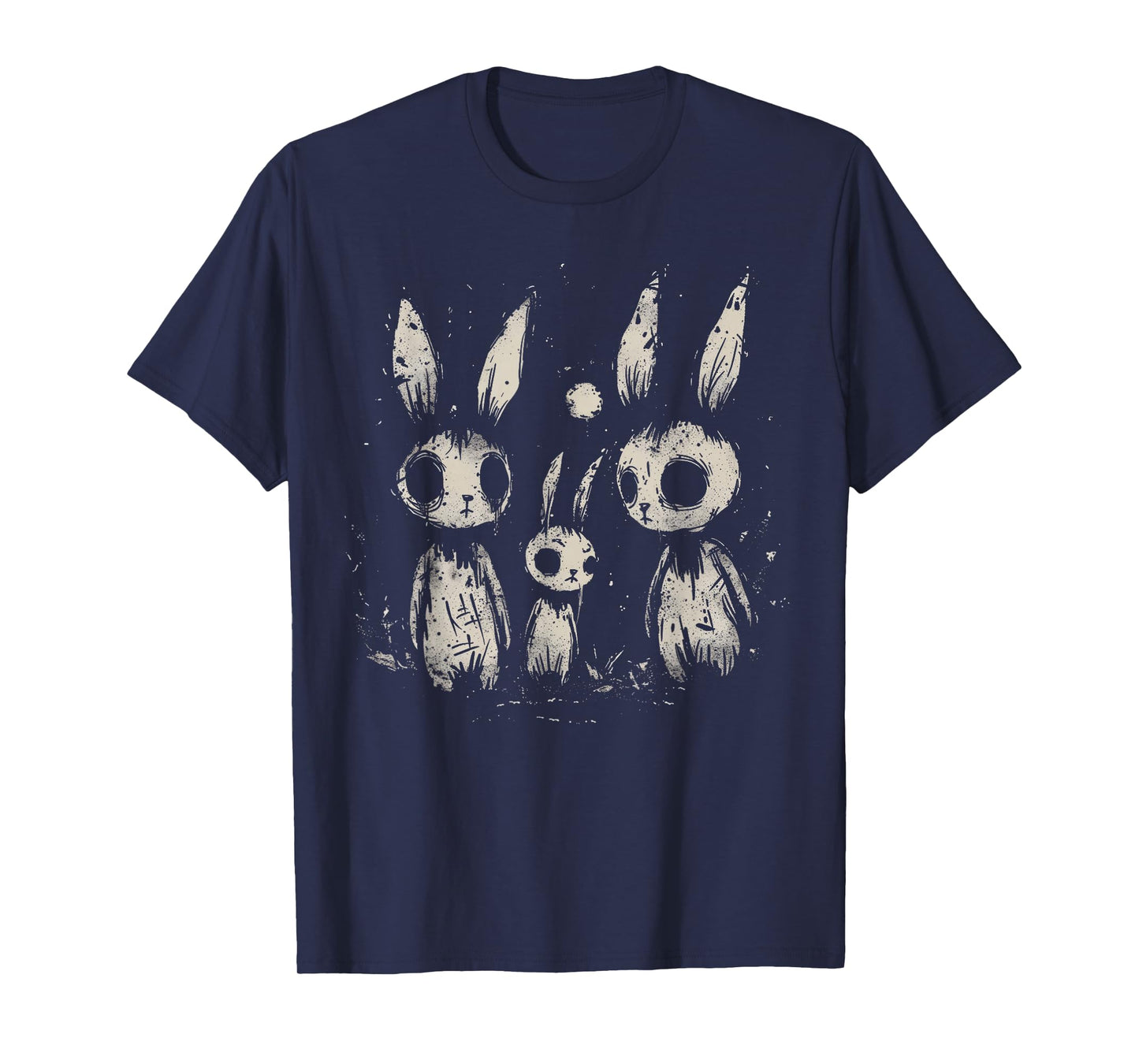 Creepy Cute Bunny Rabbits Horror Goth Grunge Alt Aesthetic T-Shirt