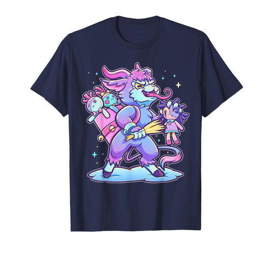 Pastel Goth Krampus Creepy Germanic Christmas Demon Horror T-Shirt