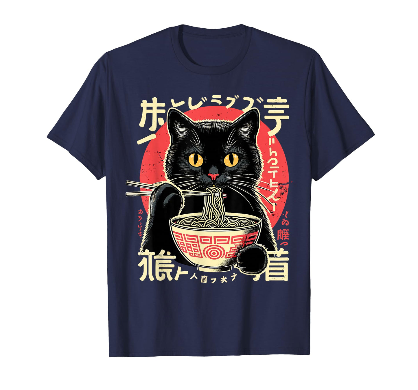 Anime Cat Ramen Japanese Kawaii Cats T-Shirt