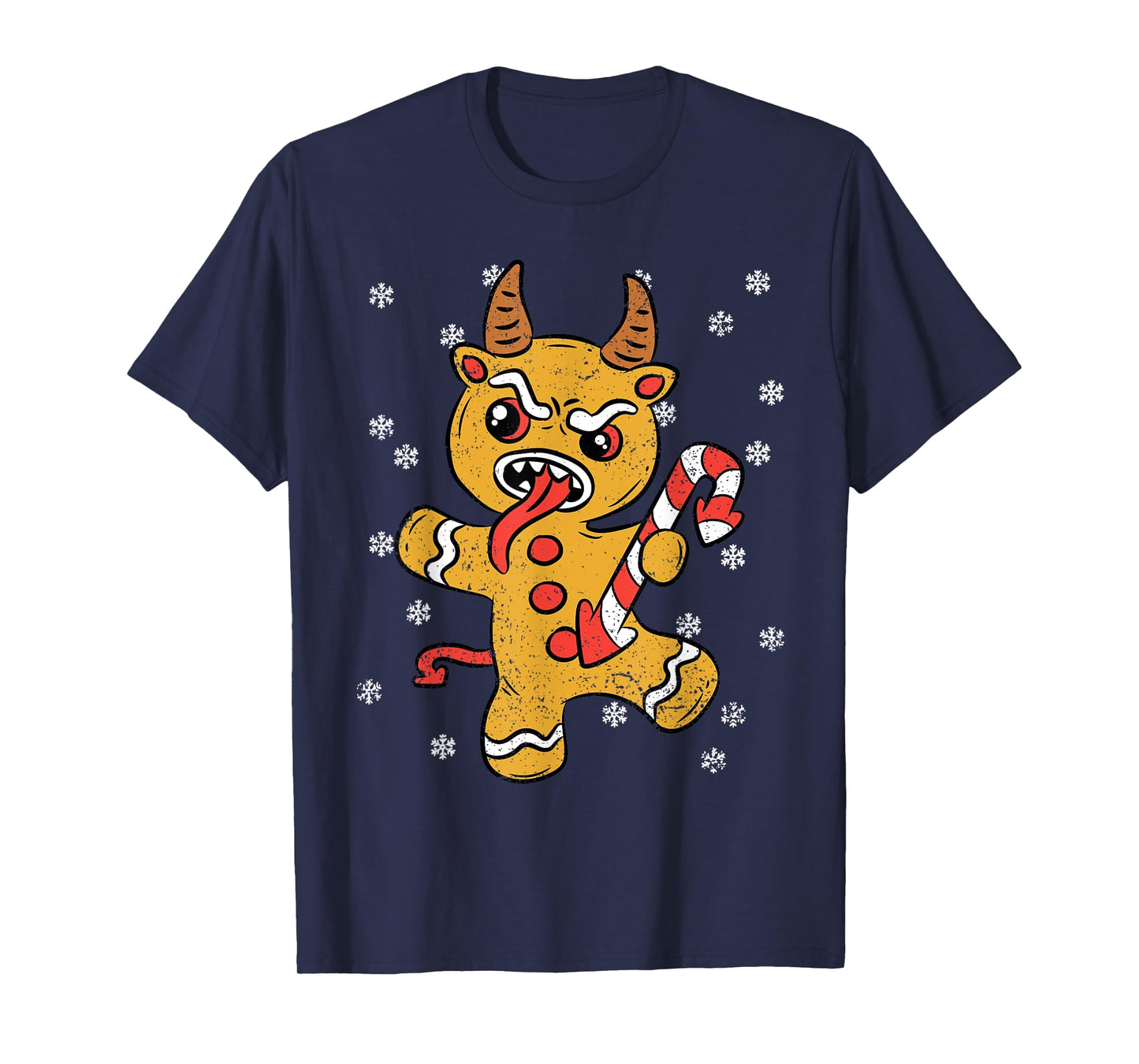 Gingerbread Man Krampus Christmas Pajama X-mas Candy Cane T-Shirt