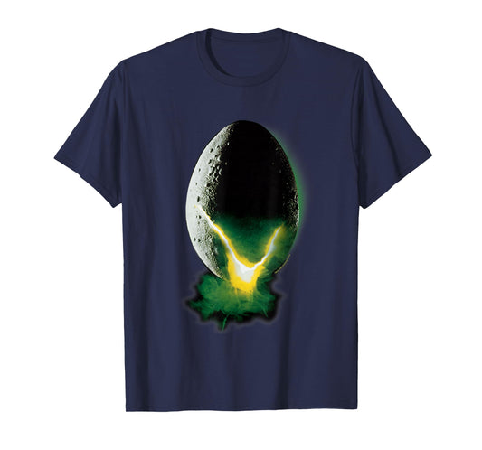 Aliens Iconic Xenomorph Egg Hatching Neon Big Chest Poster T-Shirt