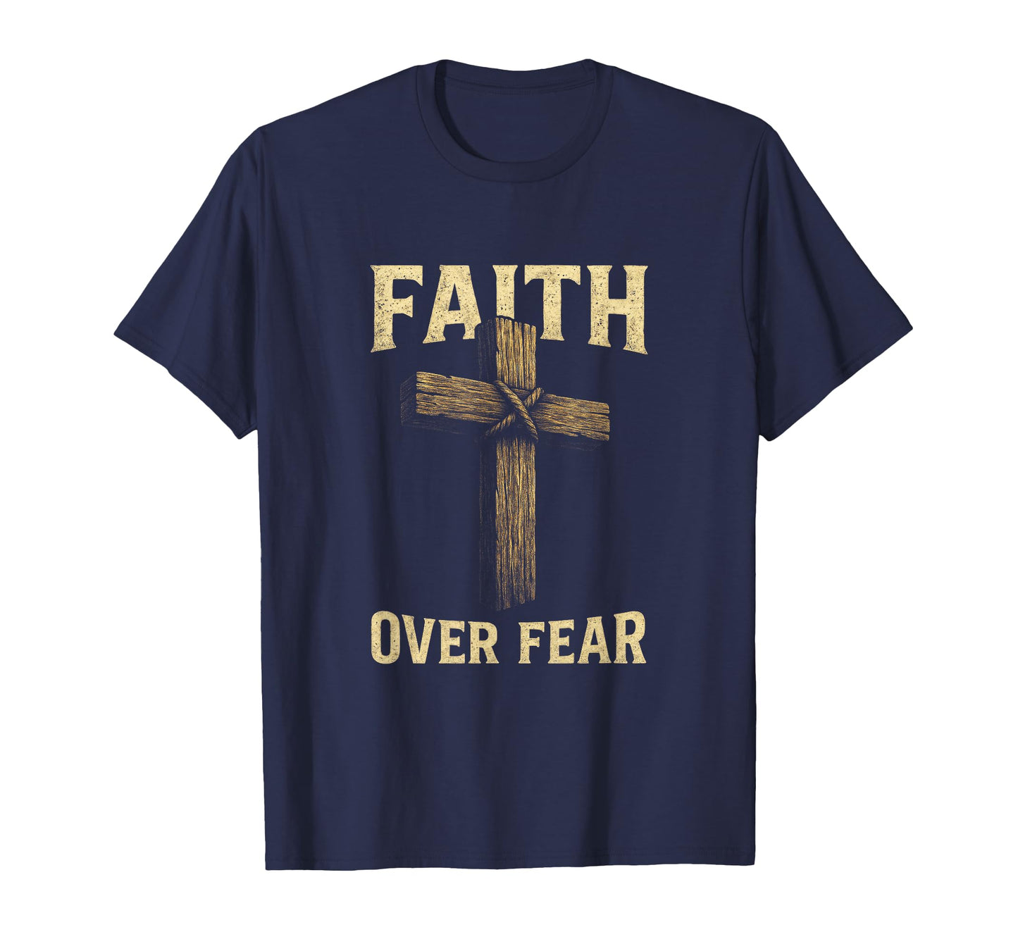 Faith Over Fear - Christian Cross Patriot T-Shirt