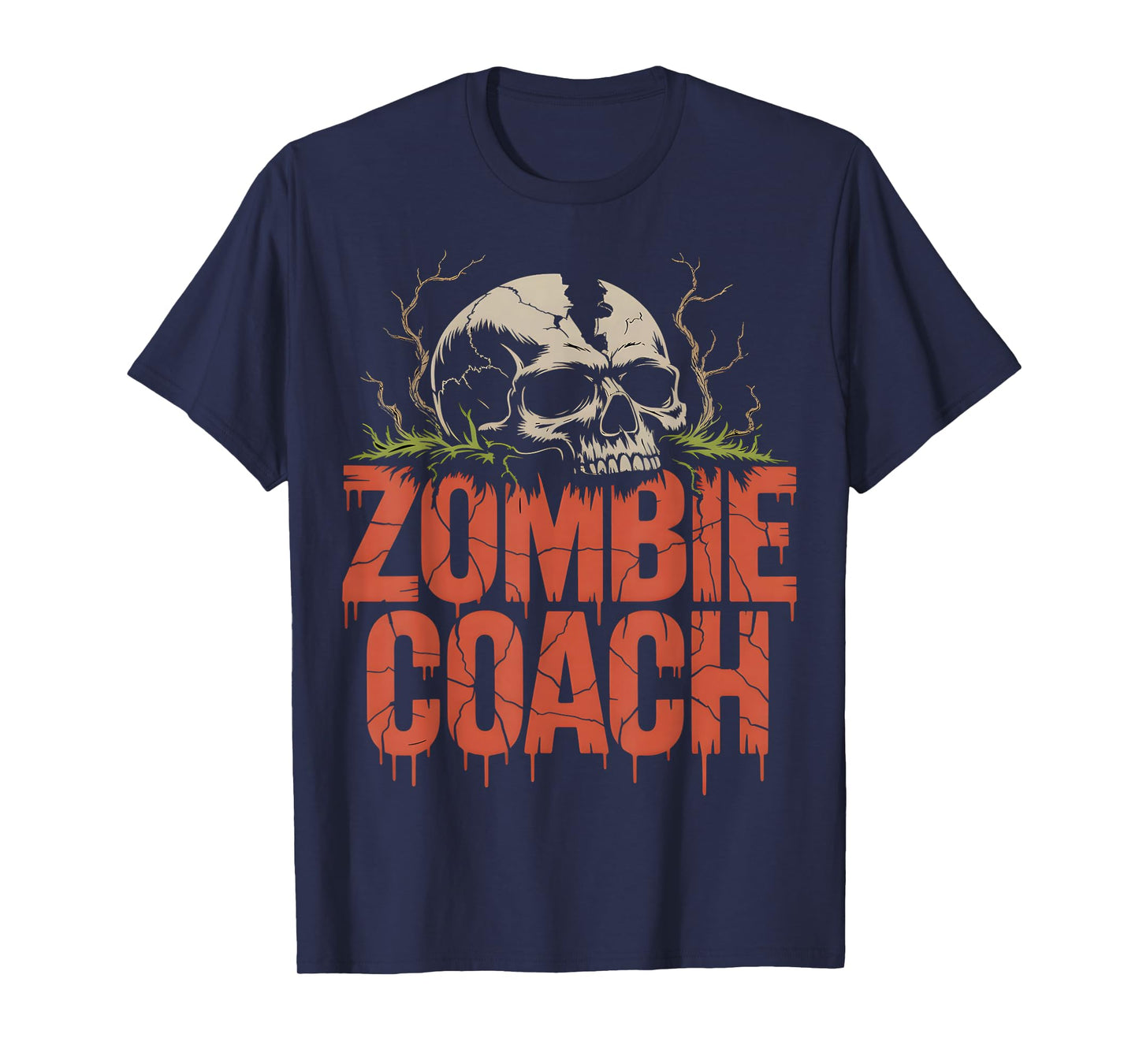 Zombie Coach Scary Skull Halloween T-Shirt