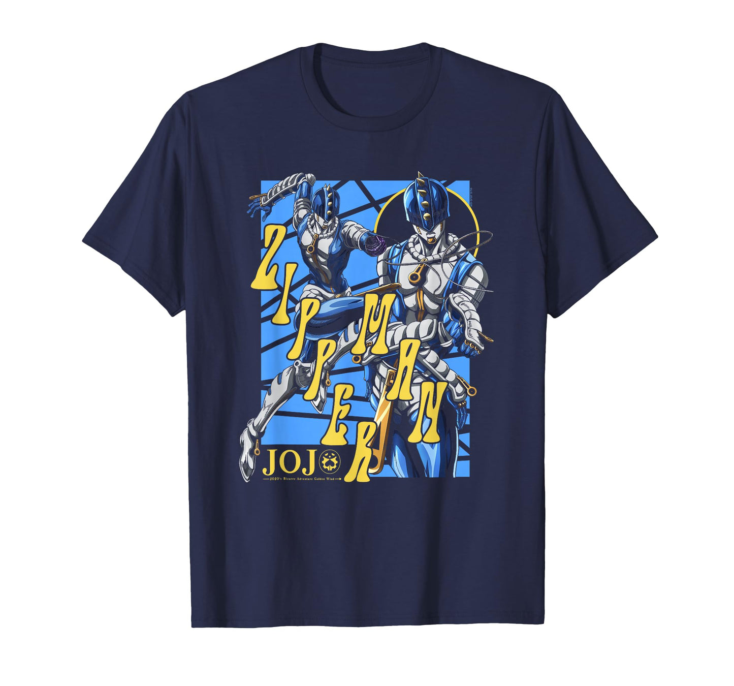 JoJo's Bizarre Adventure Zipper Man Attack Pose Anime T-Shirt