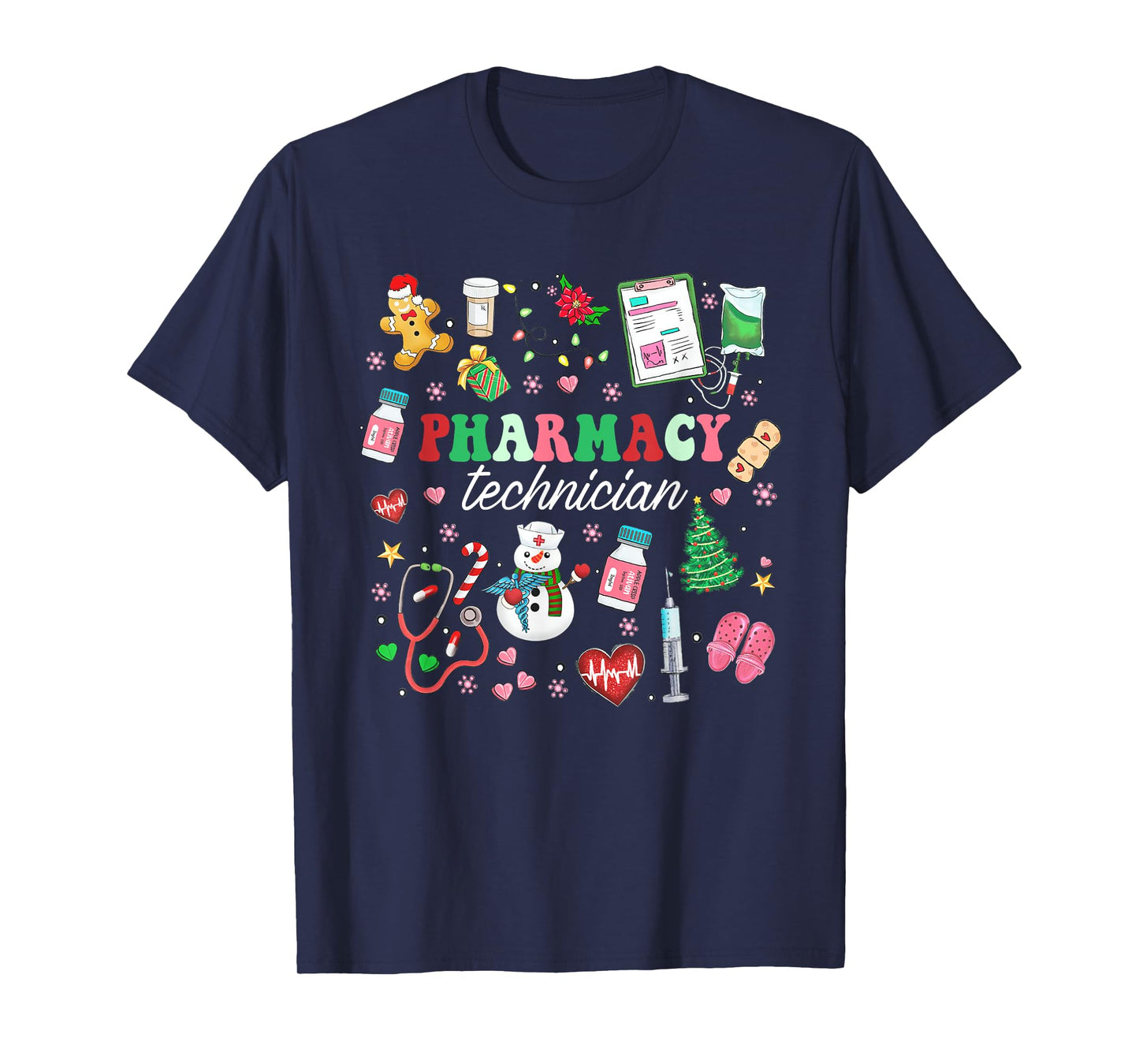 Pharmacy Technician Christmas Pharmacist CPhT Xmas Holiday T-Shirt
