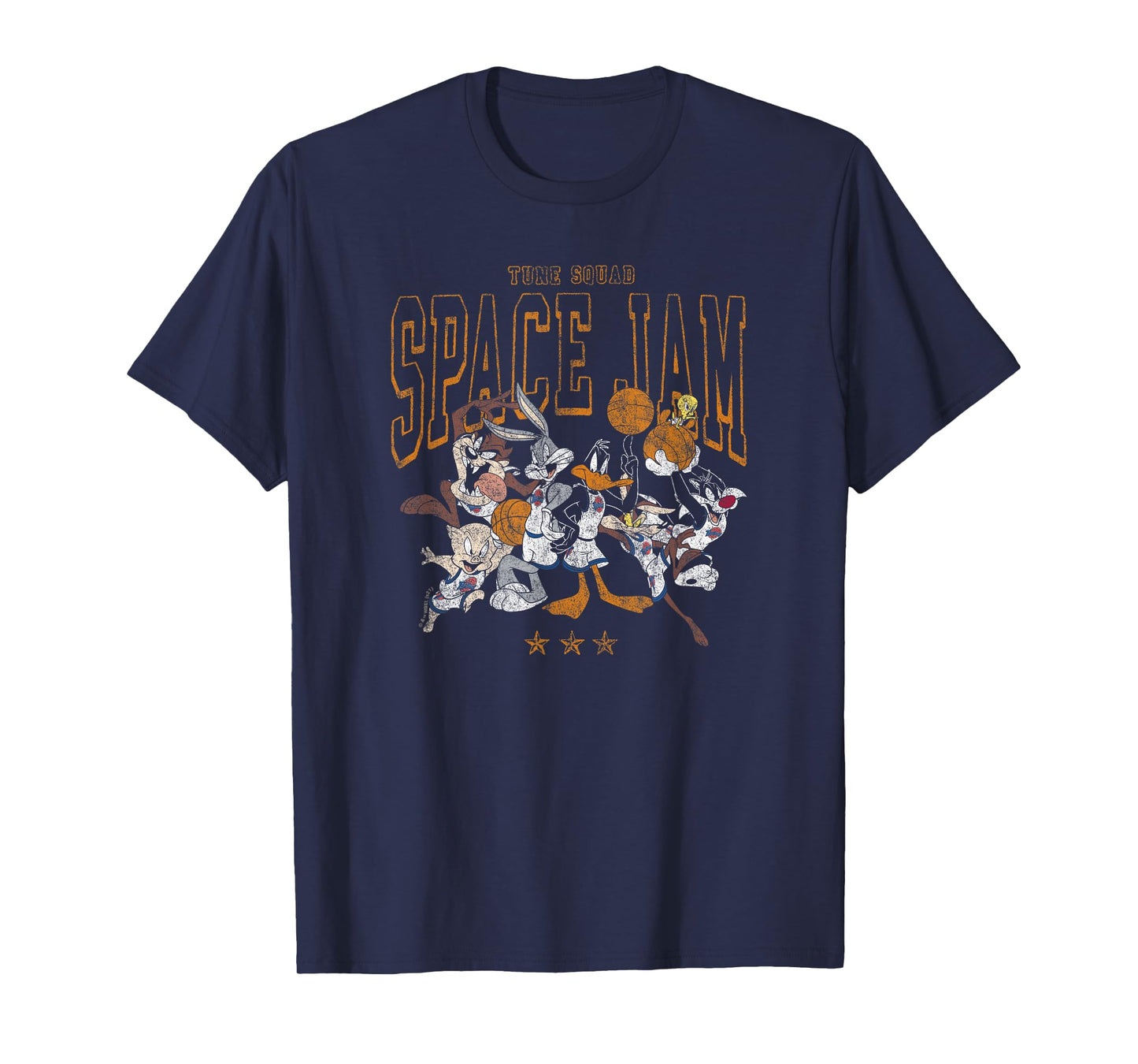 Space Jam Classic Tune Squad Distressed Poster T-Shirt