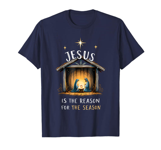 Jesus is The Reason for The Season Christian Faith Christmas T-Shirt
