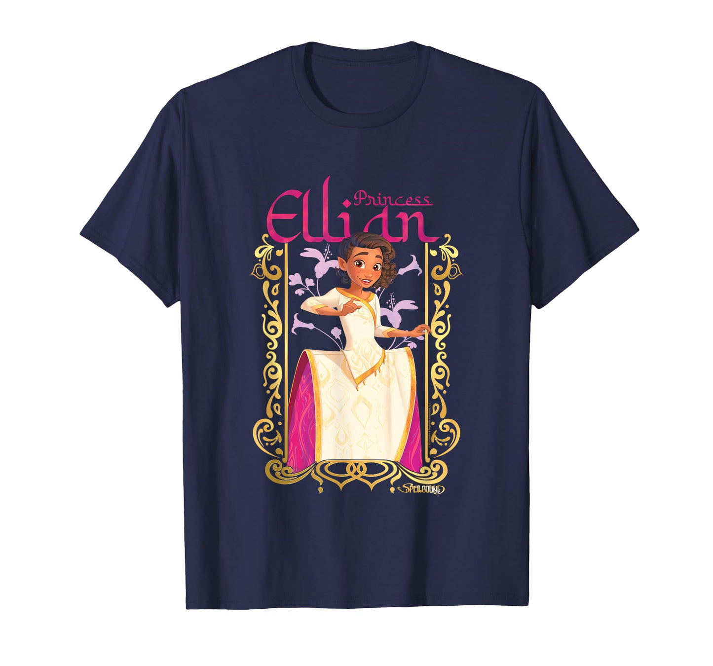 Spellbound Princess Ellian Gold Nouveau Filigree T-Shirt