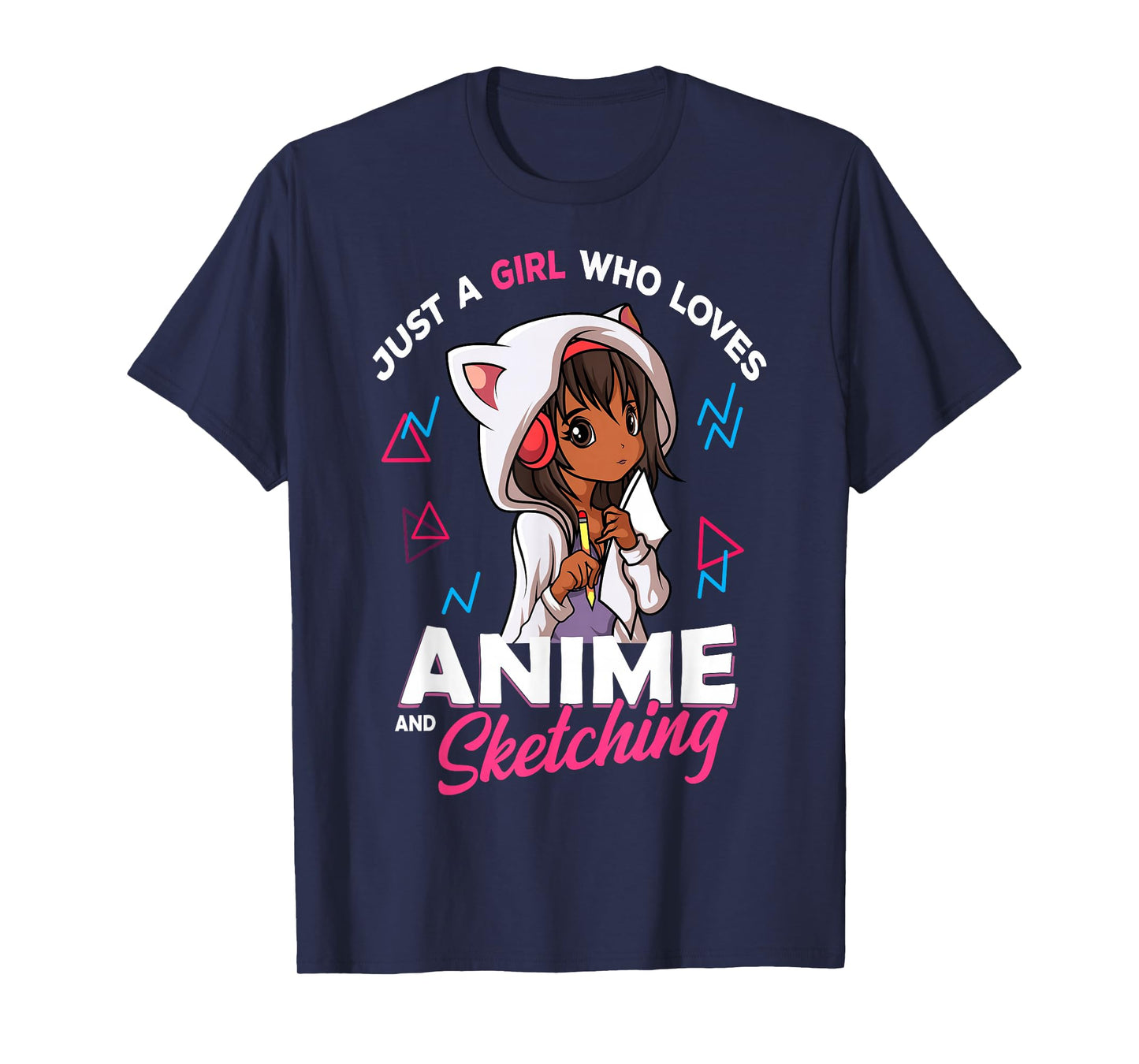 Just A Girl Who Loves Anime and Sketching Anime Merch Stuff T-Shirt