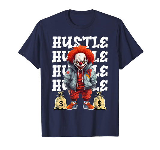 Hip Hop Scary Clown Hustle Money Urban Streetwear Halloween T-Shirt