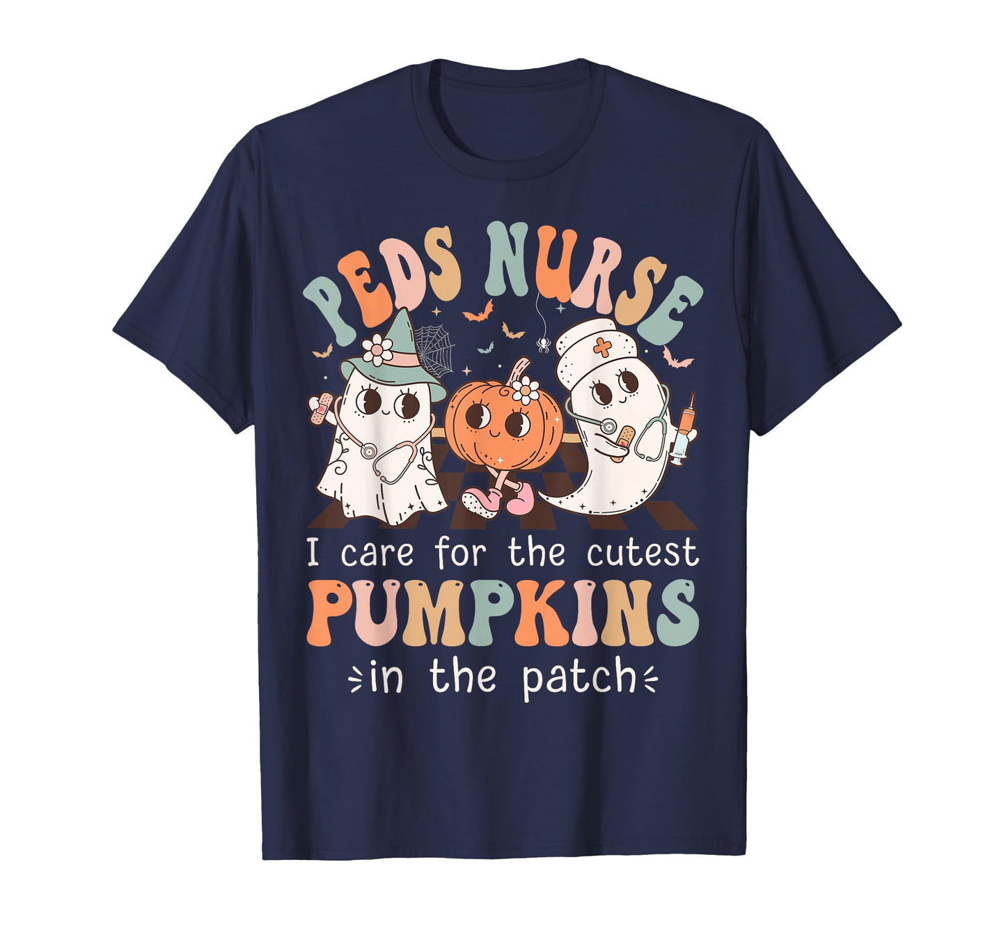 Peds Nurse Cutest Pumpkins Halloween Pediatric Nurse T-Shirt