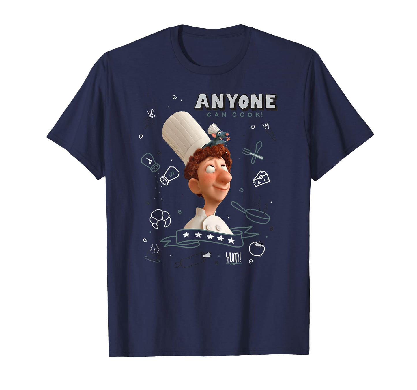 Disney Pixar Ratatouille Remy & Linguini Anyone Can Cook T-Shirt