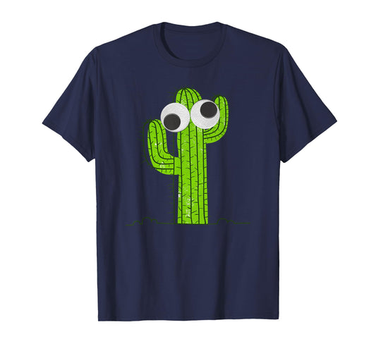 Googly Eyes Cactus Vintage Funny T-Shirt