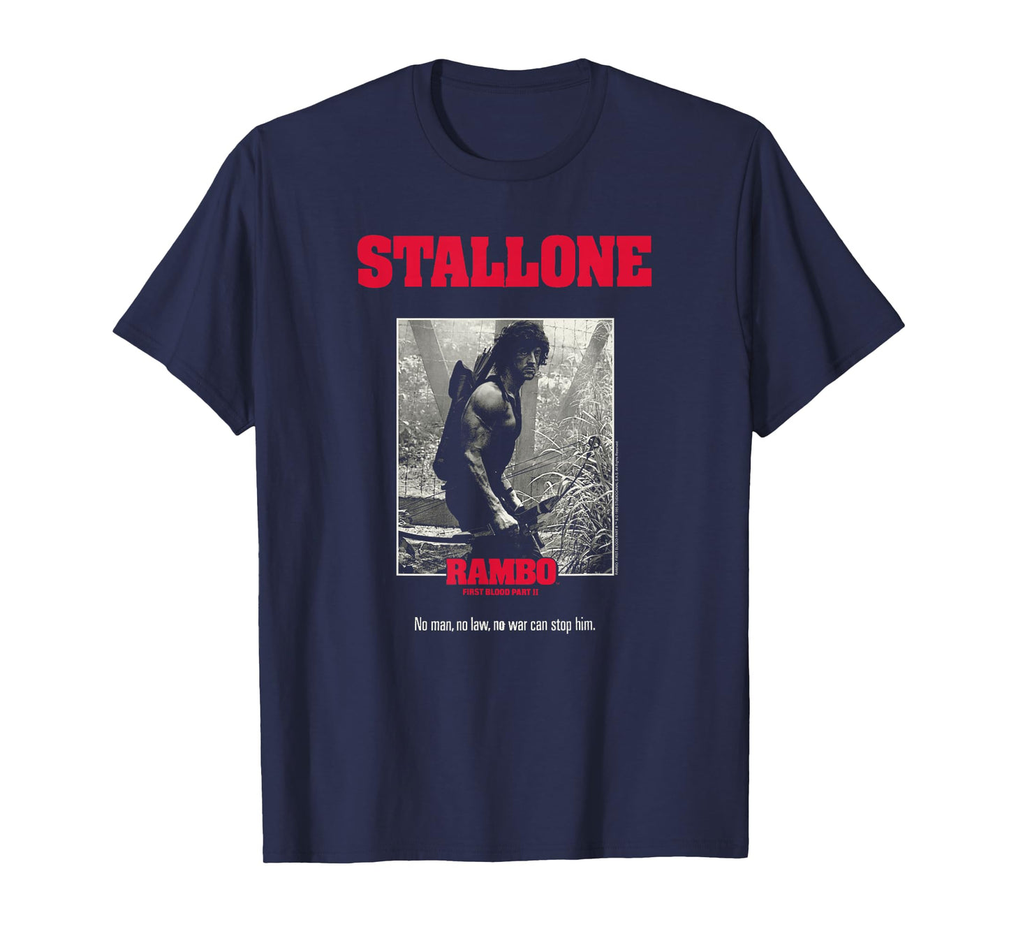 Rambo First Blood Stallone Crossbow Action Movie T-Shirt