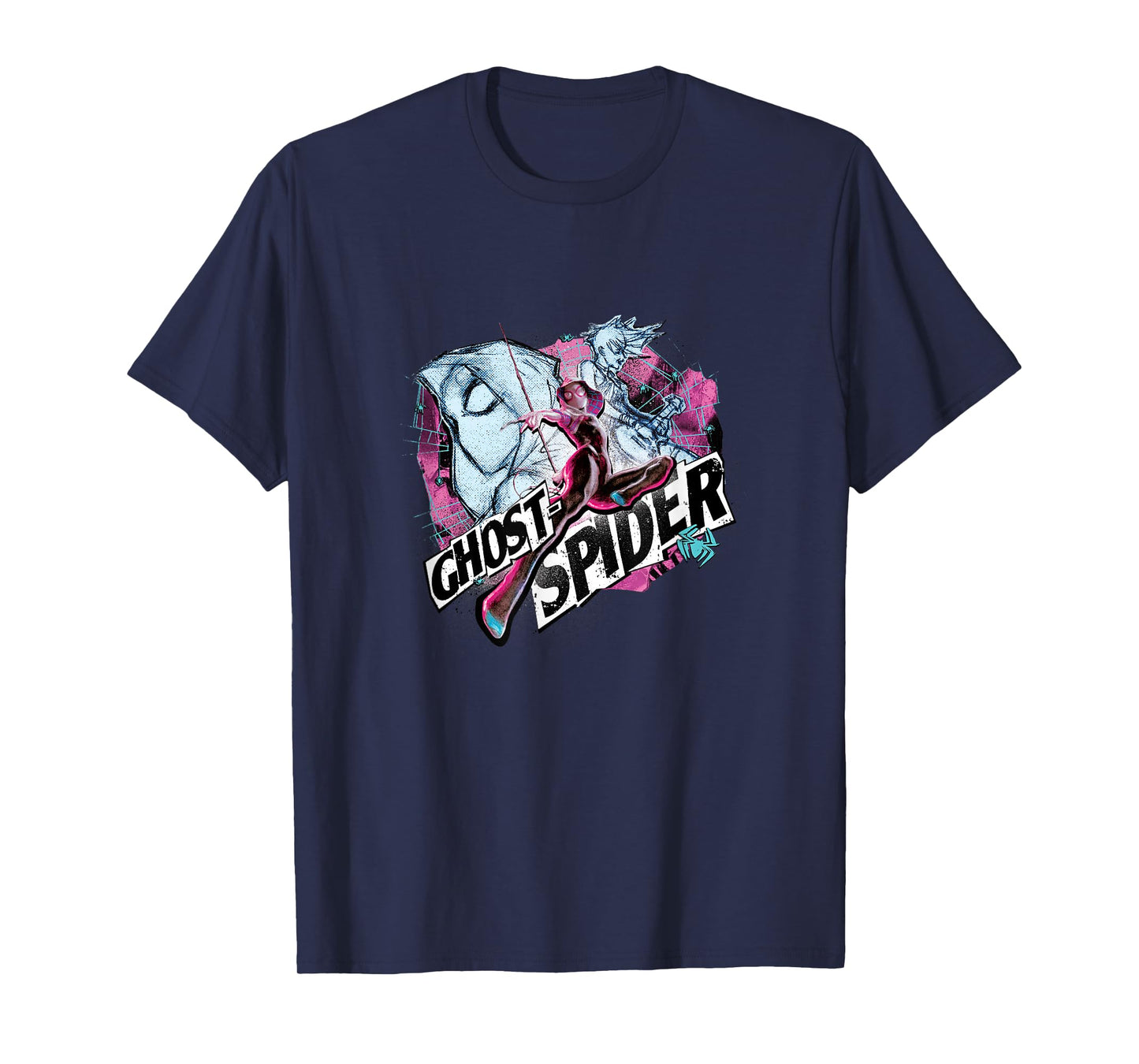Marvel Spider-Man Gwen Stacy Ghost Spider Comic Collage T-Shirt