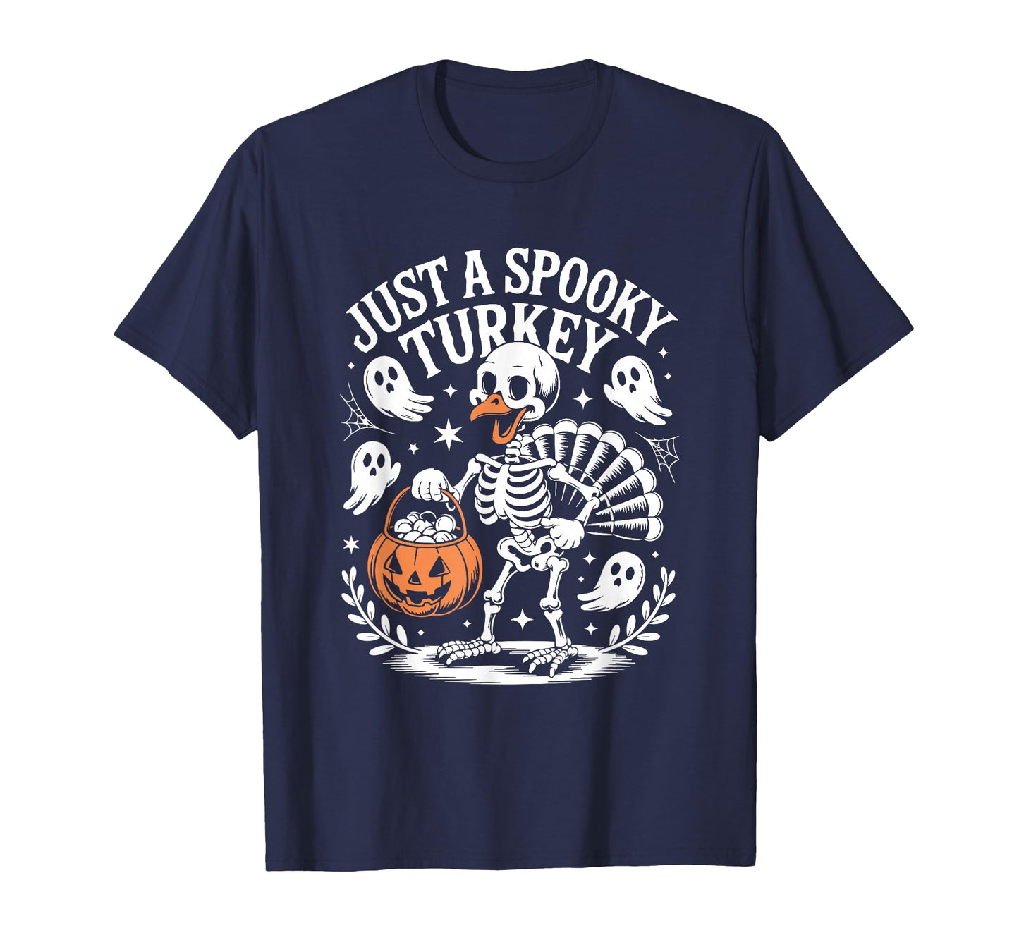 Just A Spooky Turkey Funny Thanksgiving Halloween T-Shirt