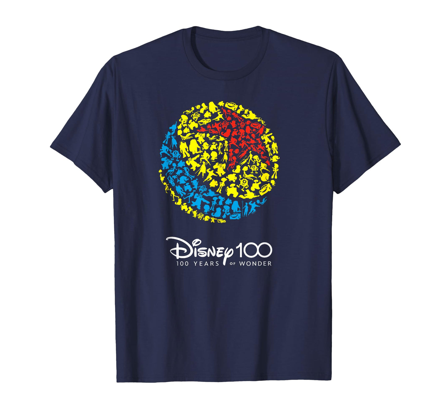 Disney 100 Pixar Ball Characters Anniversary D100 T-Shirt Small