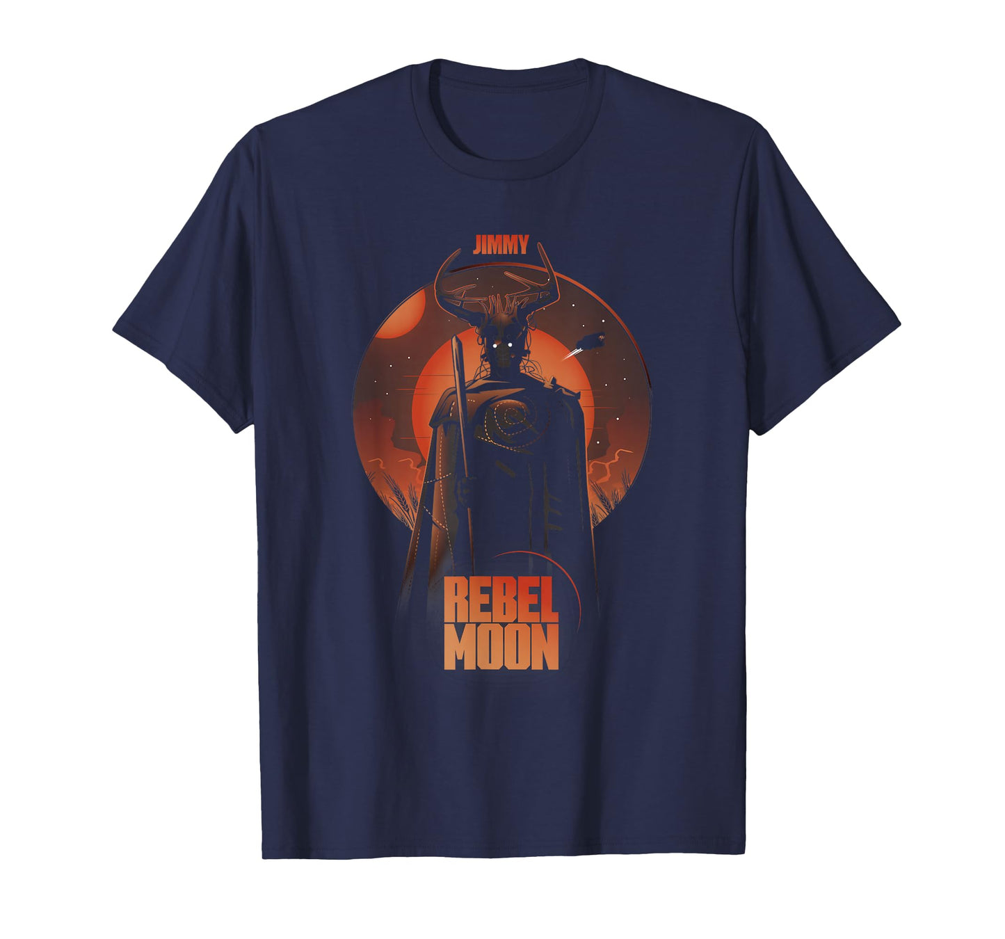 Rebel Moon Red Galactic Jimmy Celestial Silhouette Poster T-Shirt