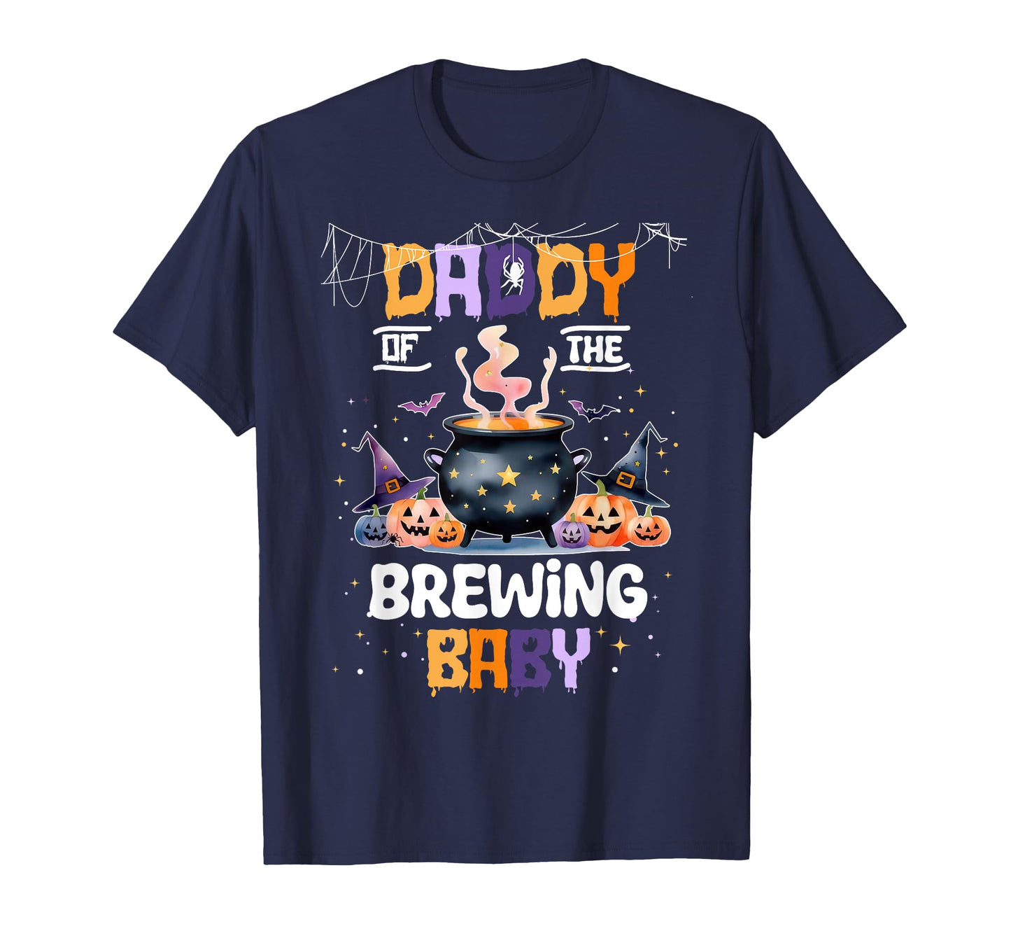 Daddy of The Brewing Baby Boo Ghost Halloween Baby Shower T-Shirt