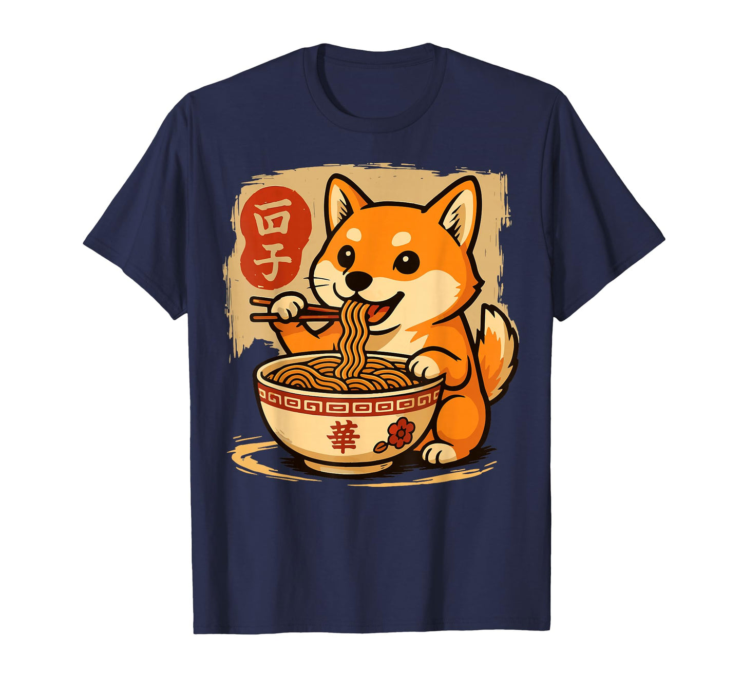 Anime Shiba Inu Eating Ramen Japanese Ramen Japan T-Shirt