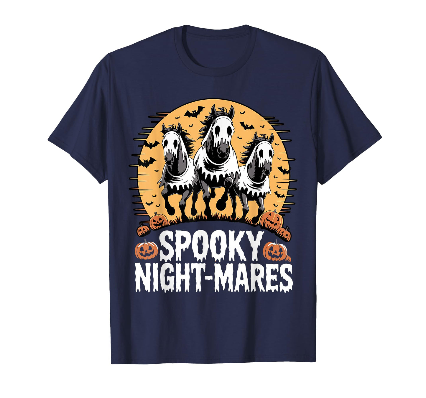 Spooky Night-Mares Halloween Ghost Horse Lover T-Shirt