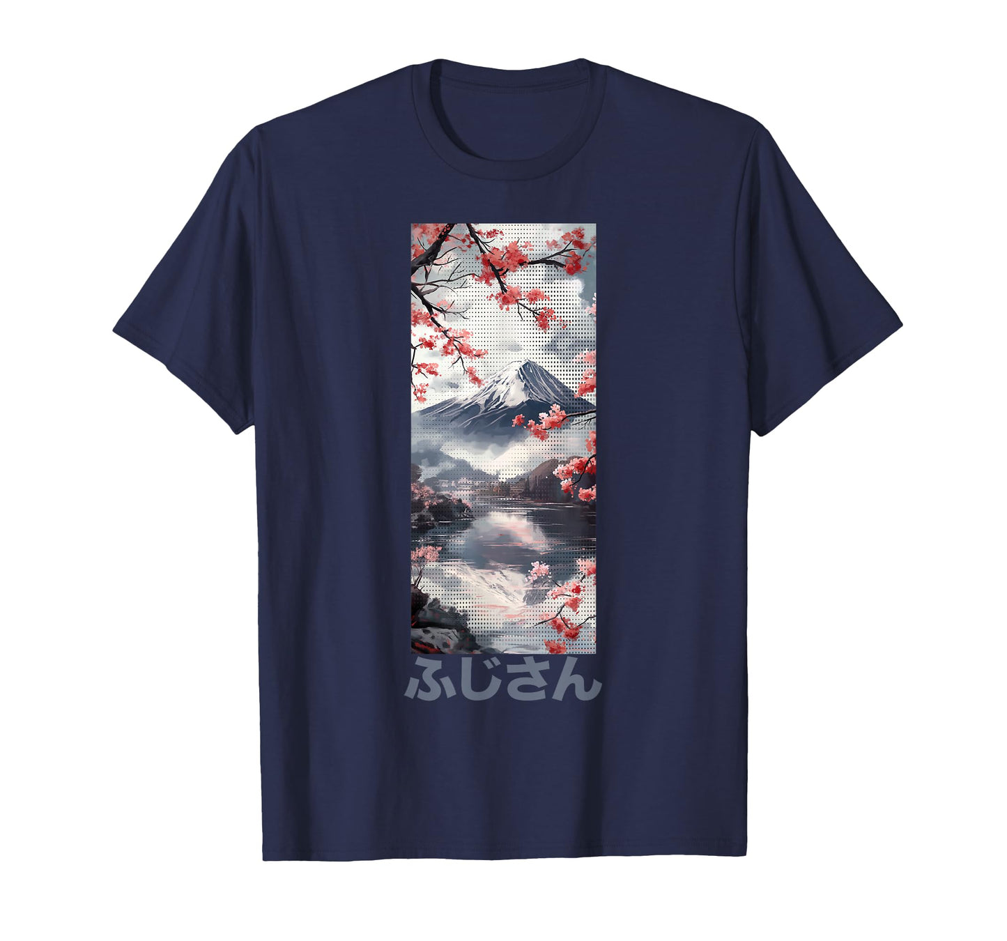 Japanese Aesthetic | Mount Fuji & Cherry Blossom Lofi Design T-Shirt