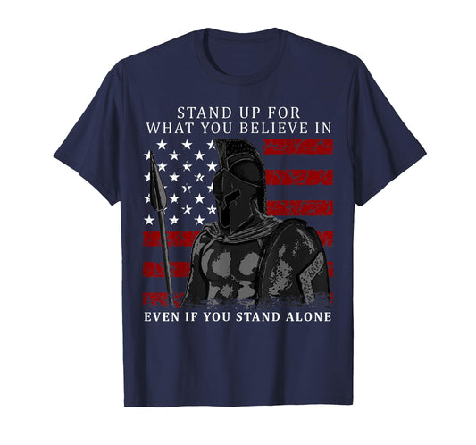 Spartan Warrior American Flag T-Shirt
