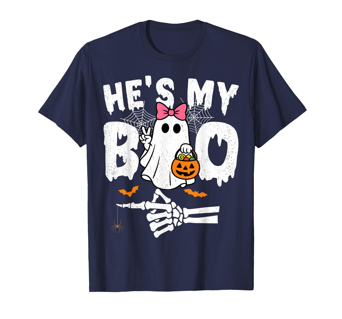 He's My Boo Matching Couple Halloween Couples She's My Boo T-Shirt